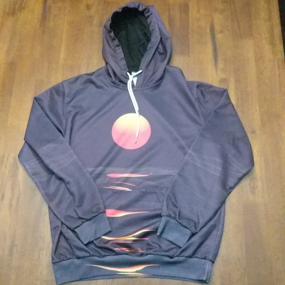 Men's Hooded Sweatshirt - Sunset Graphics